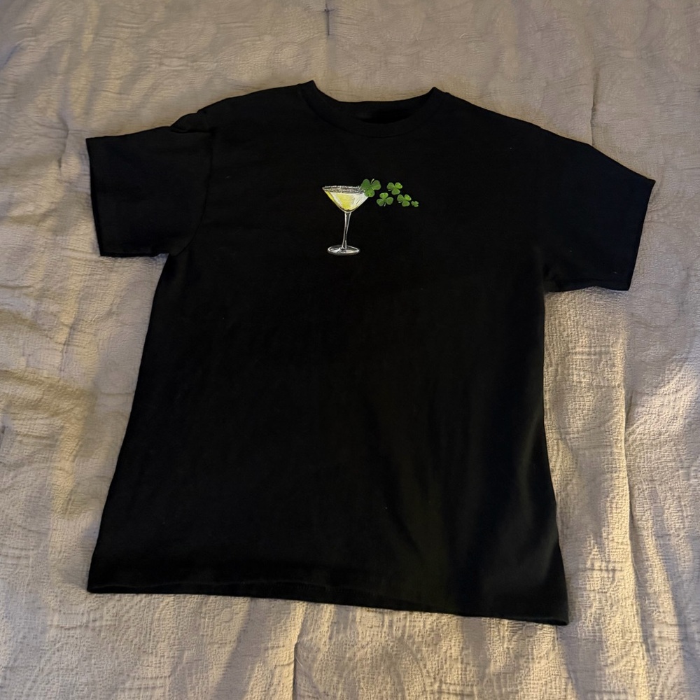 St Patrick’s Day Black Martini Tee
